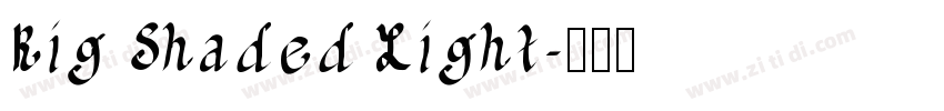 Rig Shaded Light字体转换